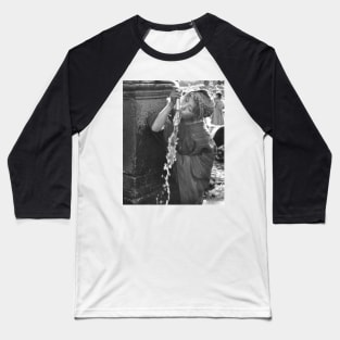 Girl Drinking water in Peru Baseball T-Shirt